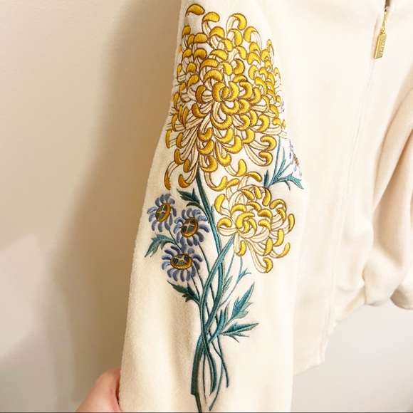 Bob Mackie Wearable Art Fleece Embroidered Jacket - Picture 3 of 9